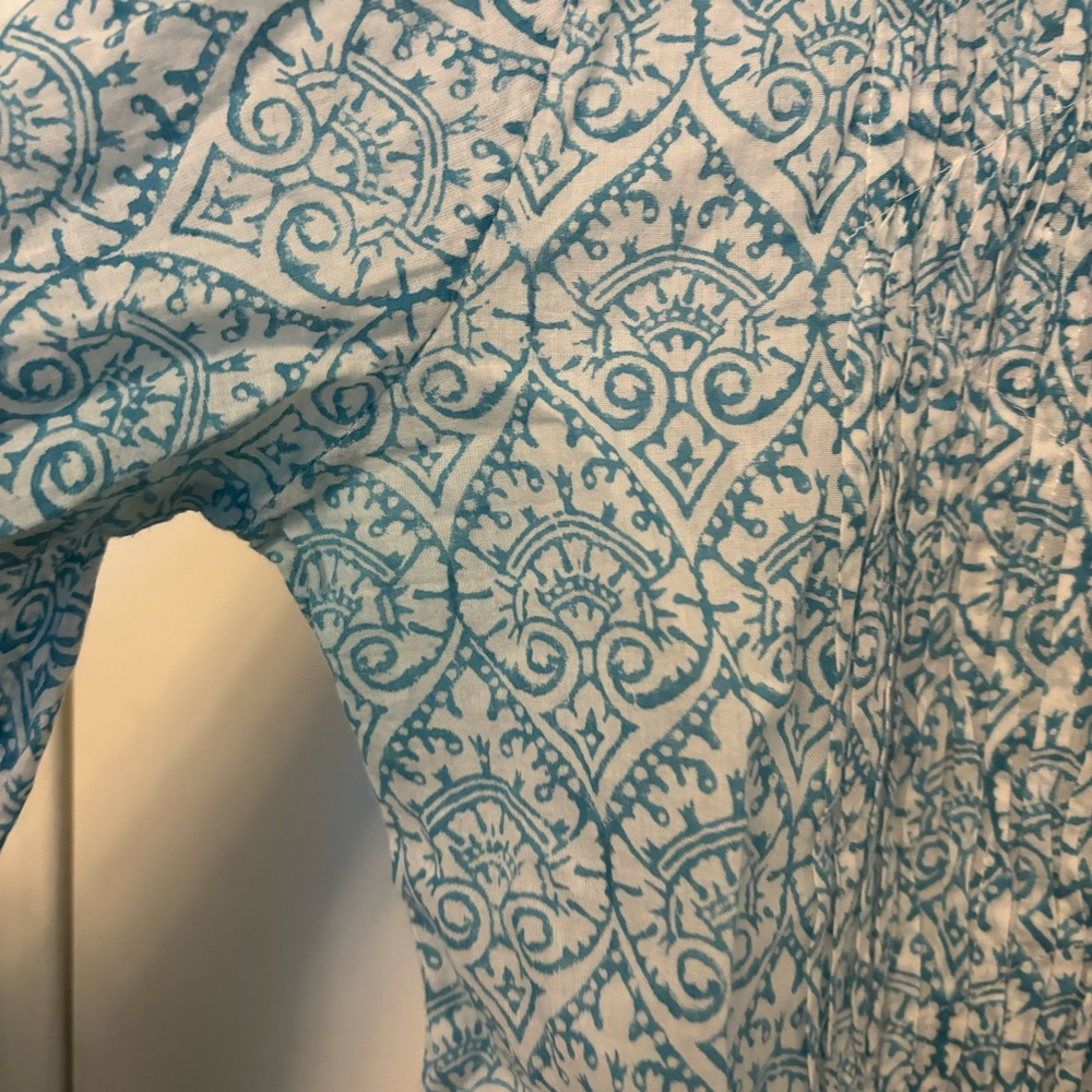 Roberta Roller Rabbit Blue and White Tunic with Intricate Patterns - Picture 8 of 16